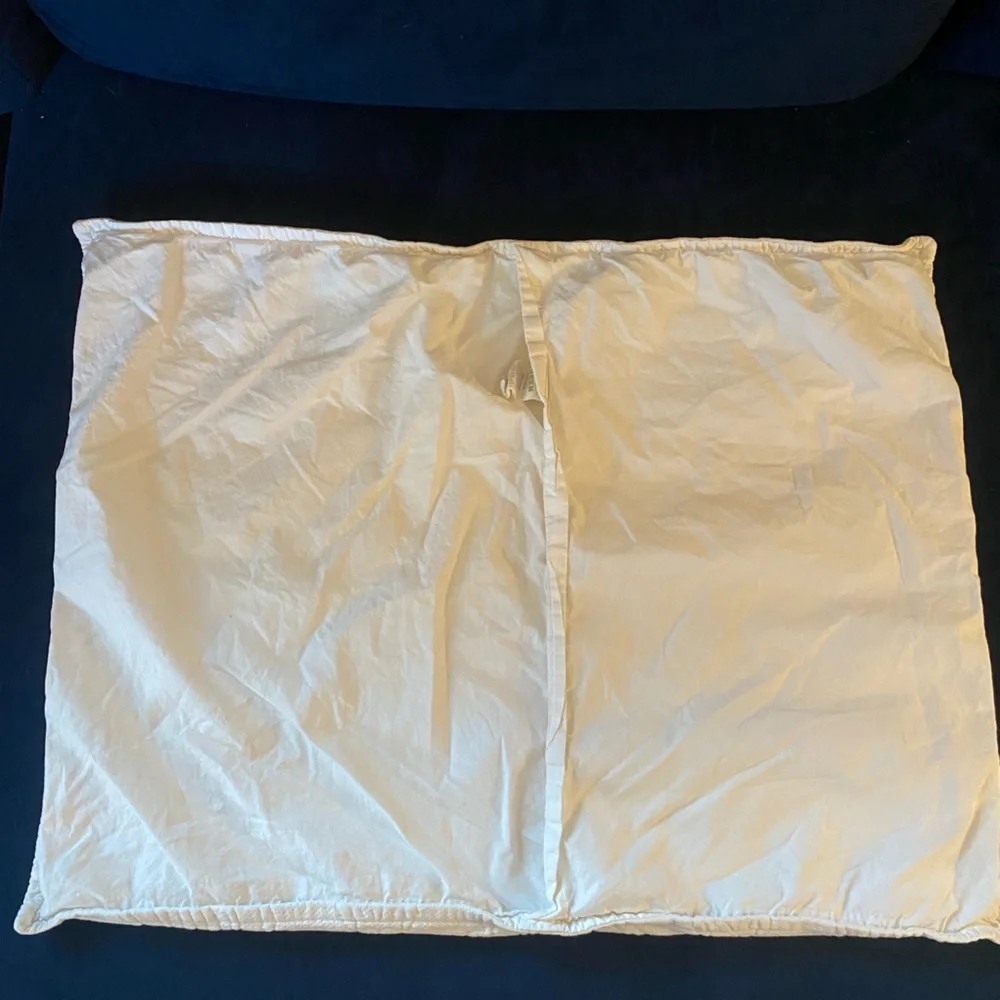 West Elm Textured White Standard Pillow Sham Beachy Coastal Clean Girl Cotton